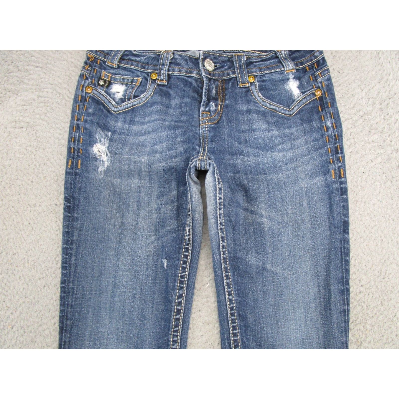 Denime Mek DNM Denim Jeans Bootcut 28x34 Women Blue 5-Pocket Stretch Read Size 28" / US 6 / IT 42 - 3 Thumbnail