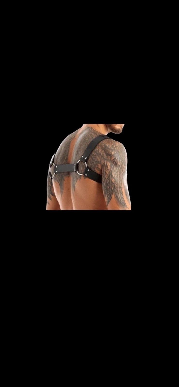 Other Classic Bulldog harness Customized Nappa Leather “Black” Size 28 - 2 Thumbnail
