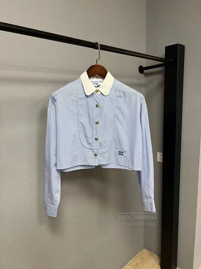 Miu Miu Miu Miu 38 Slogan plaid shirt Size M / US 6-8 / IT 42-44 - 1 Thumbnail