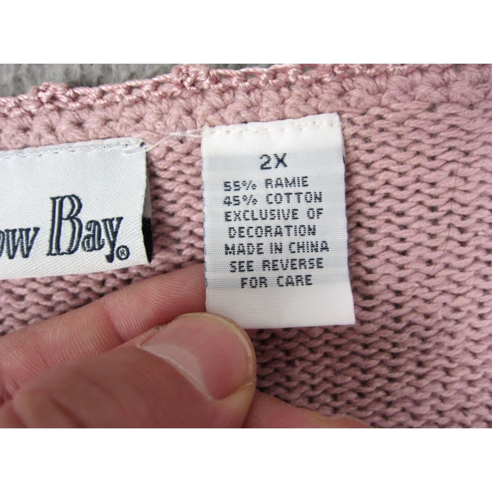 Vintage VINTAGE Willow Bay Cardigan Sweater Womens 2X Plus Pink Floral Knit Ladies 90s Size XXL / US 16-18 / IT 52-54 - 5 Thumbnail