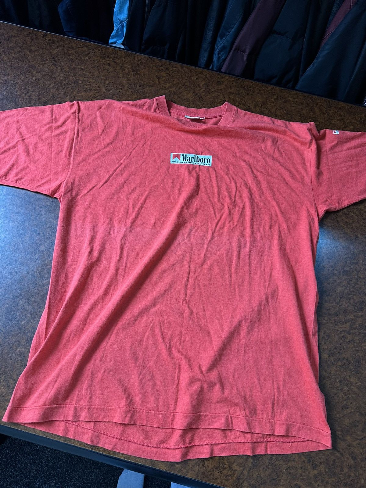 Marlboro × Vintage Vintage 80s Marlboro moto Baseball Tee shirt single stitch Size US XL / EU 56 / 4 - 6 Thumbnail