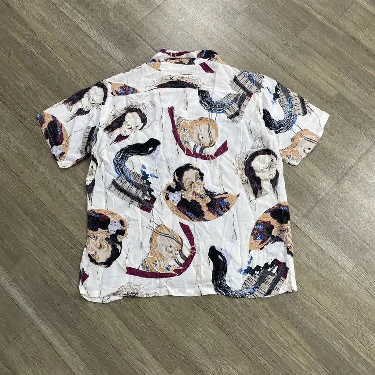 Sun Surf Sun Surf Hokusai Hundred Ghost Tales hawaiian Rayon Shirt Size US L / EU 52-54 / 3 - 8 Thumbnail