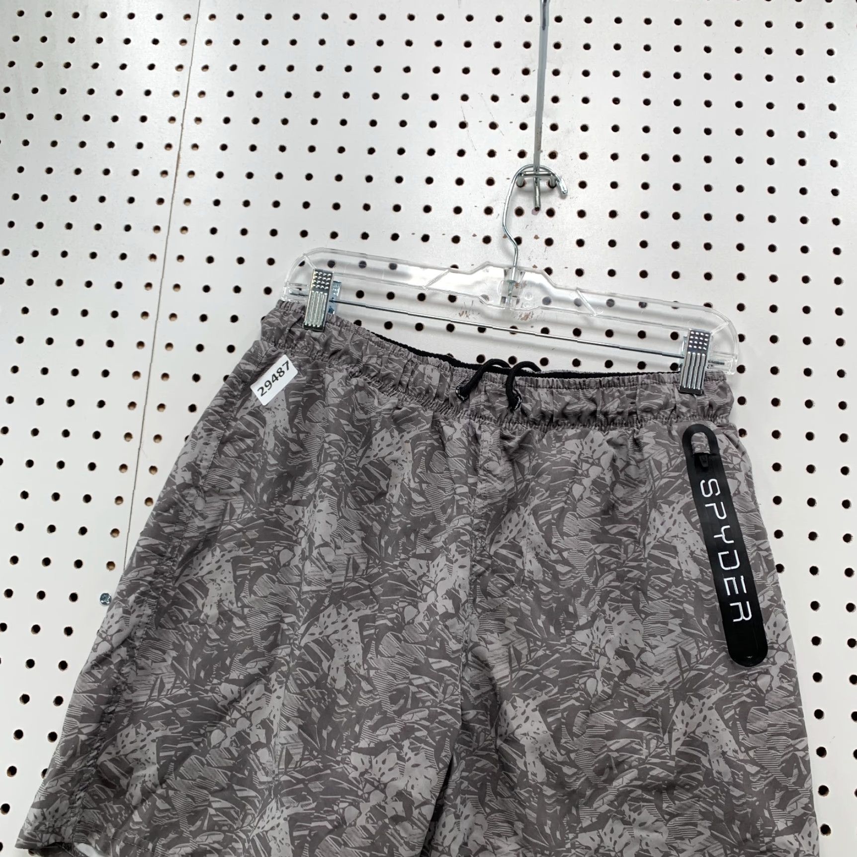 Spyder Spyder Swim Trunks Mens Large Fray Floral AOP Print ZIp Pocket Gray L Size US 33 - 4 Thumbnail