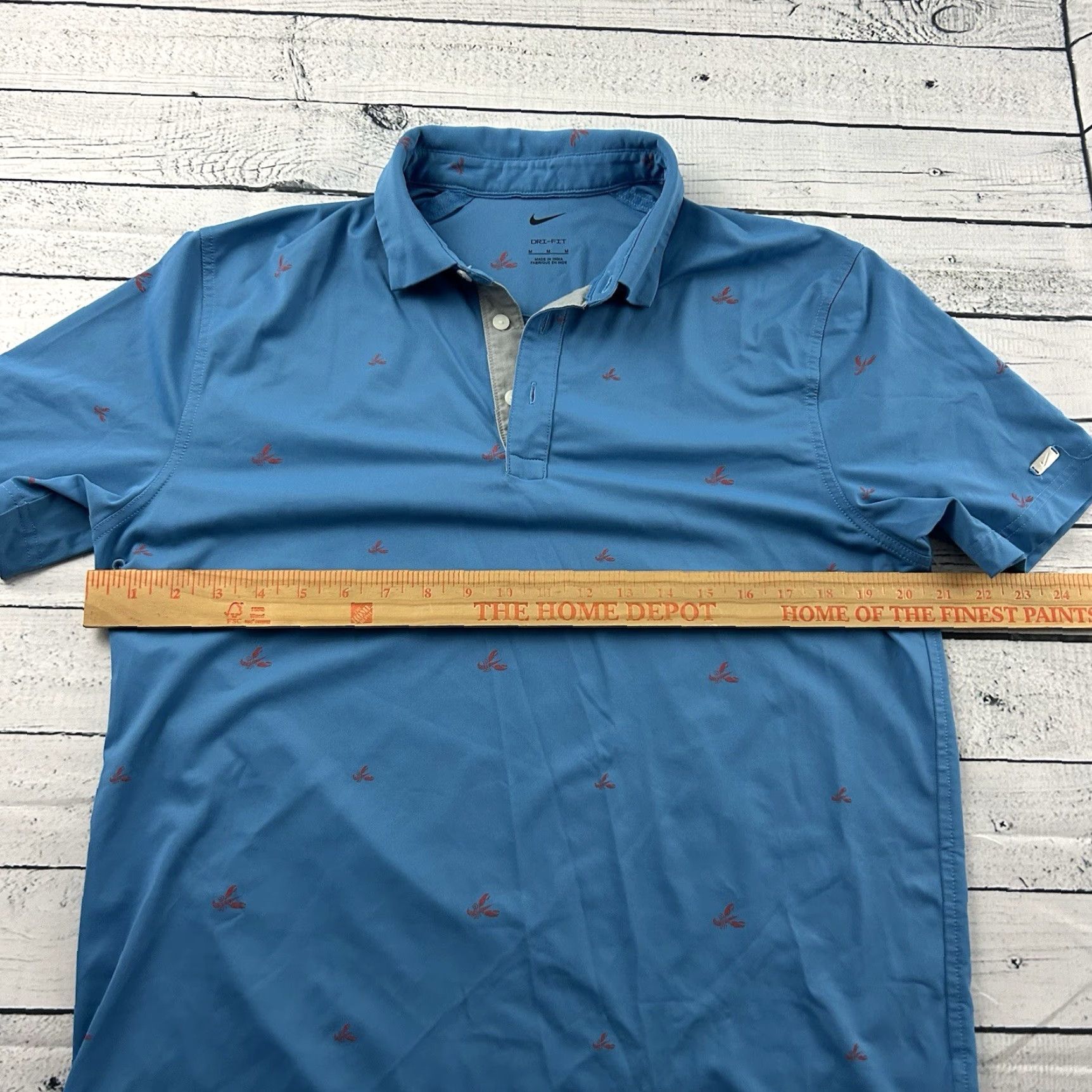 Nike Nike Dri-Fit Lobster Print Short Sleeve Golf Polo Shirt Men's M Blue Size US M / EU 48-50 / 2 - 6 Thumbnail
