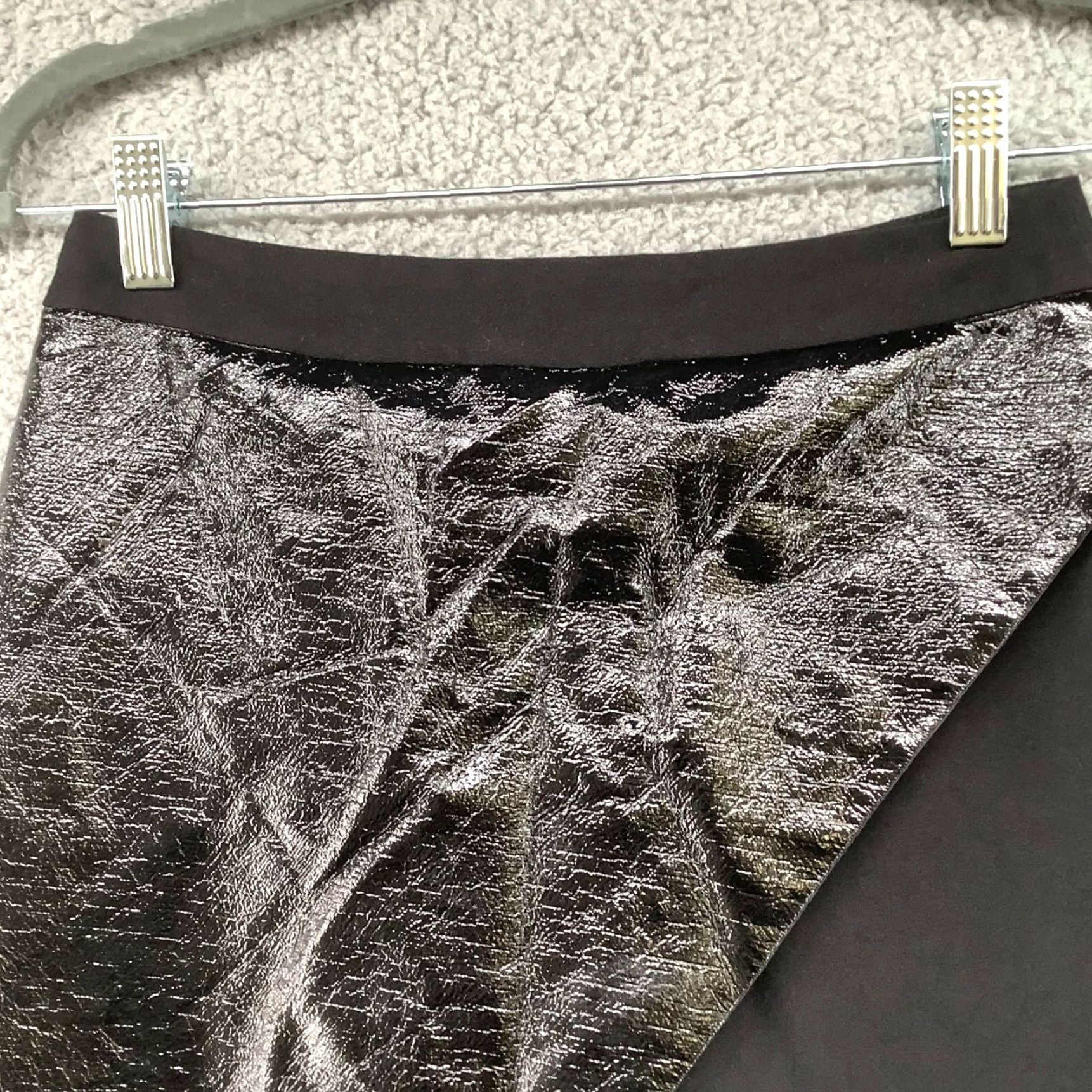 Vintage Miss Selfridge Skort Women's 4 Black Faux Leather Asymmetric Layered Punk Rock Size 27" / US 4 / IT 40 - 2 Thumbnail