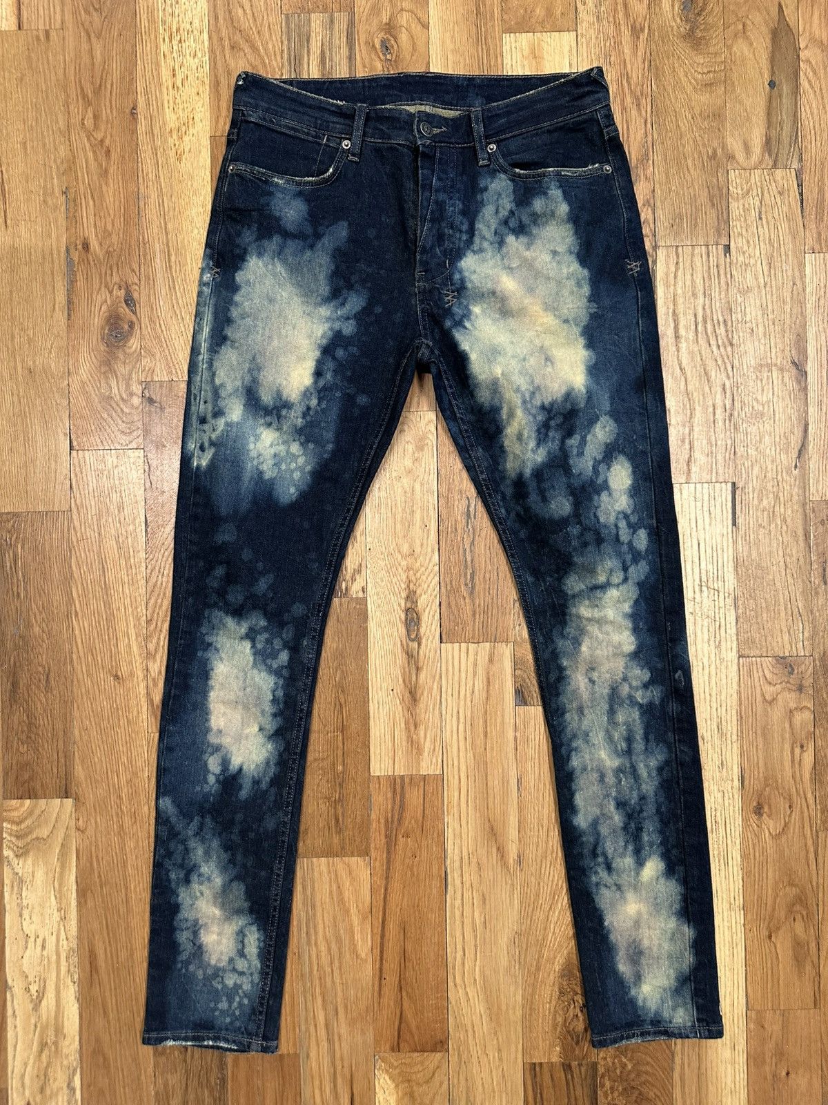 Ksubi Ksubi Dark Blue Bleached Denim Jeans Sz 32 Size US 32 / EU 48 - 1 Thumbnail