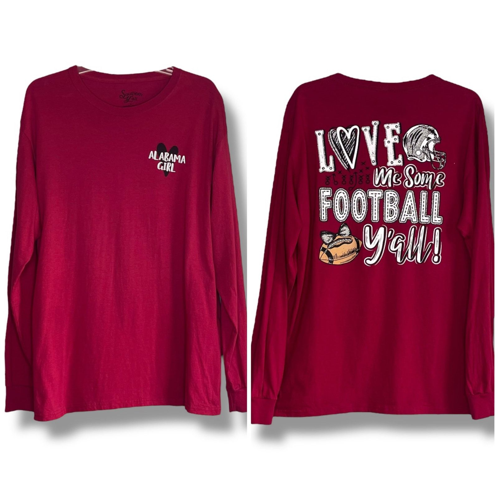 Other Southern Y’all Alabama Girl Crimson Tide long sleeve T-shirt Size XS / US 0-2 / IT 36-38 - 1 Thumbnail