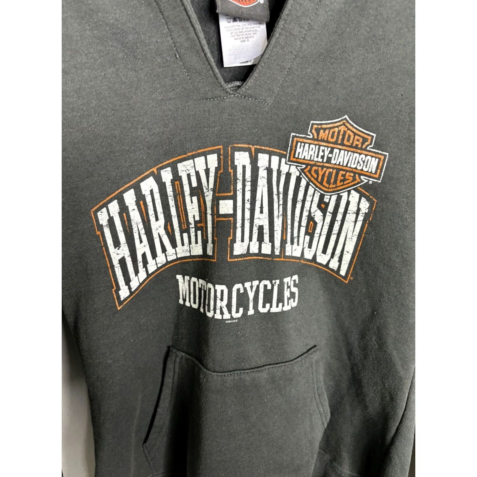 Harley Davidson Harley-Davidson V Neck Hoodie Sweater Pullover Women’s Small Green Knit Embroidered Logo Vintage 8/10 012424B109 Size S / US 4 / IT 40 - 2 Thumbnail