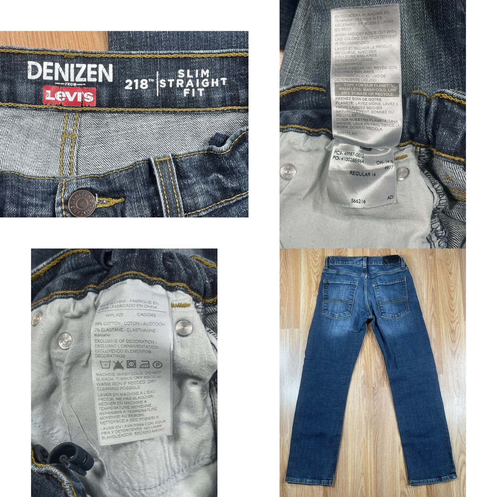 Denizen Denizen By Levi’s 218 Slim Straight Fit Blue Denim Jeans Straight Leg Women's 16 Size 38" / US 16 / IT 52 - 8 Thumbnail