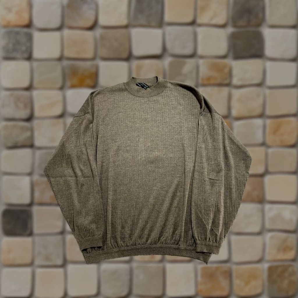 Vintage VINTAGE Vittorio Rocchetti Milano Sweater Mens XL Brown Cotton Mock Neck 90s Size US XL / EU 56 / 4 - 1 Thumbnail