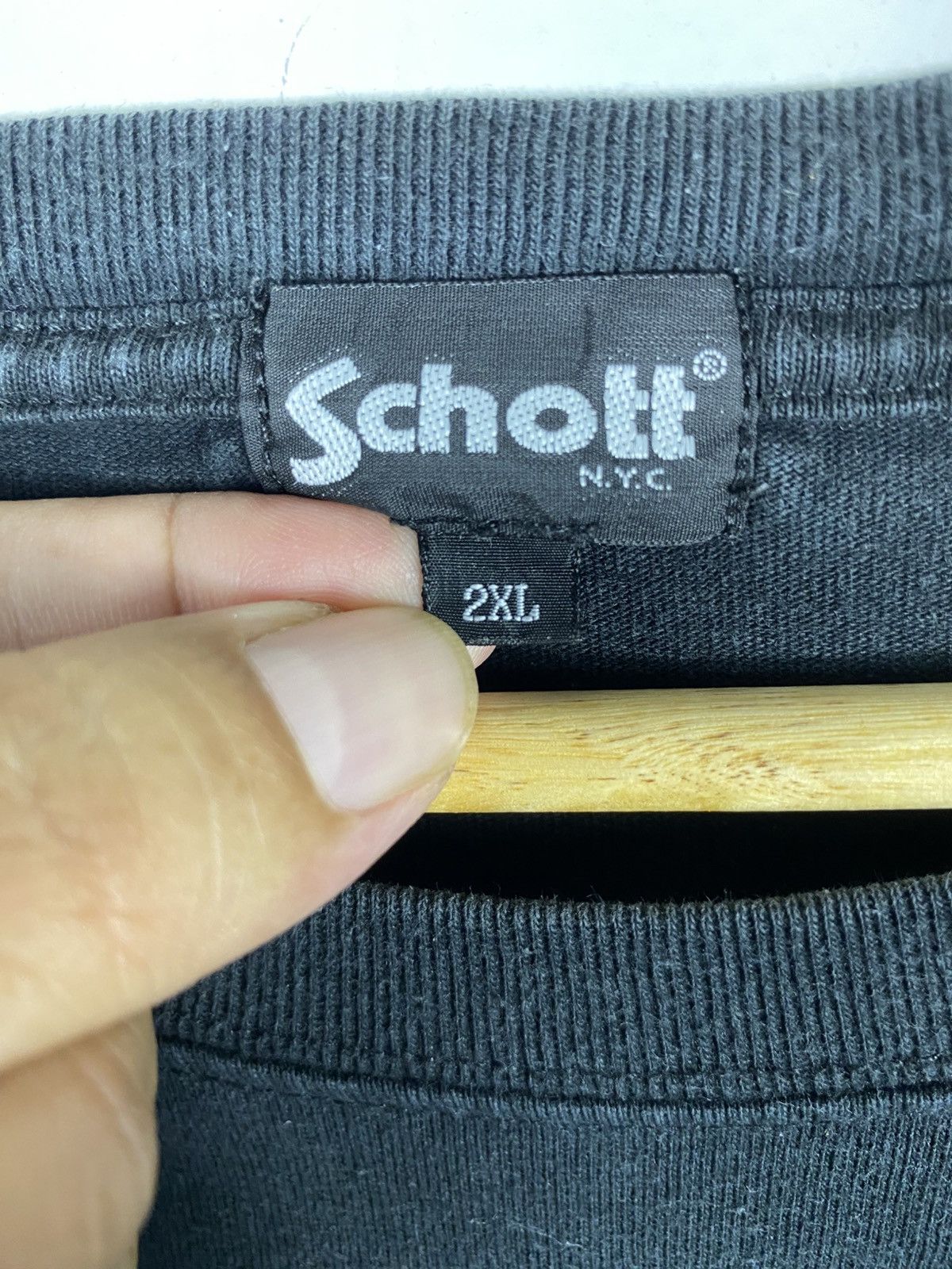 Schott Schott Brother Big Logo Embroidery On Back Long Sleeve Size US XXL / EU 58 / 5 - 8 Thumbnail