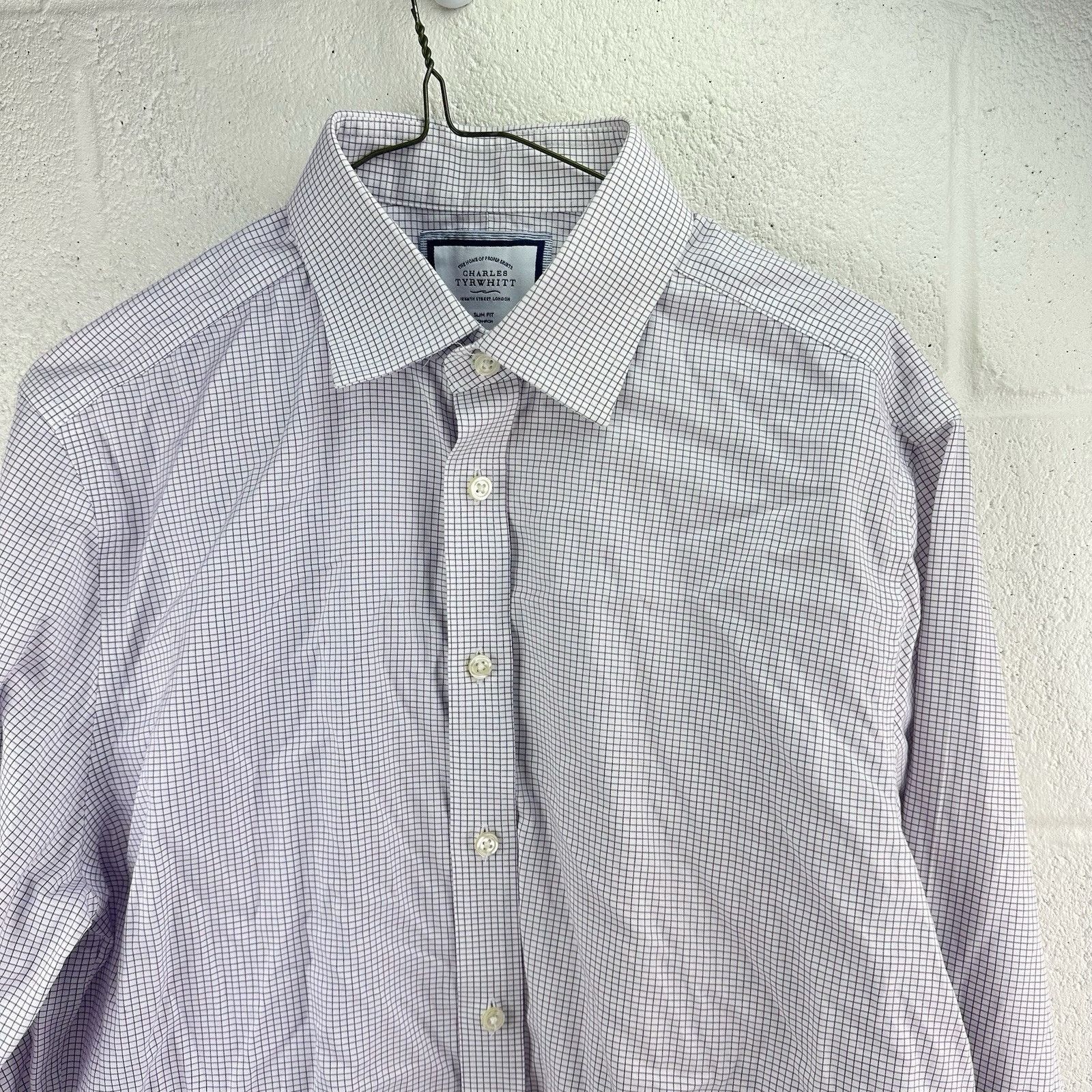 Charles Tyrwhitt Charles Tyrwhitt Long Sleeve Mens White Slim Fit 16/34 Size US L / EU 52-54 / 3 - 2 Thumbnail