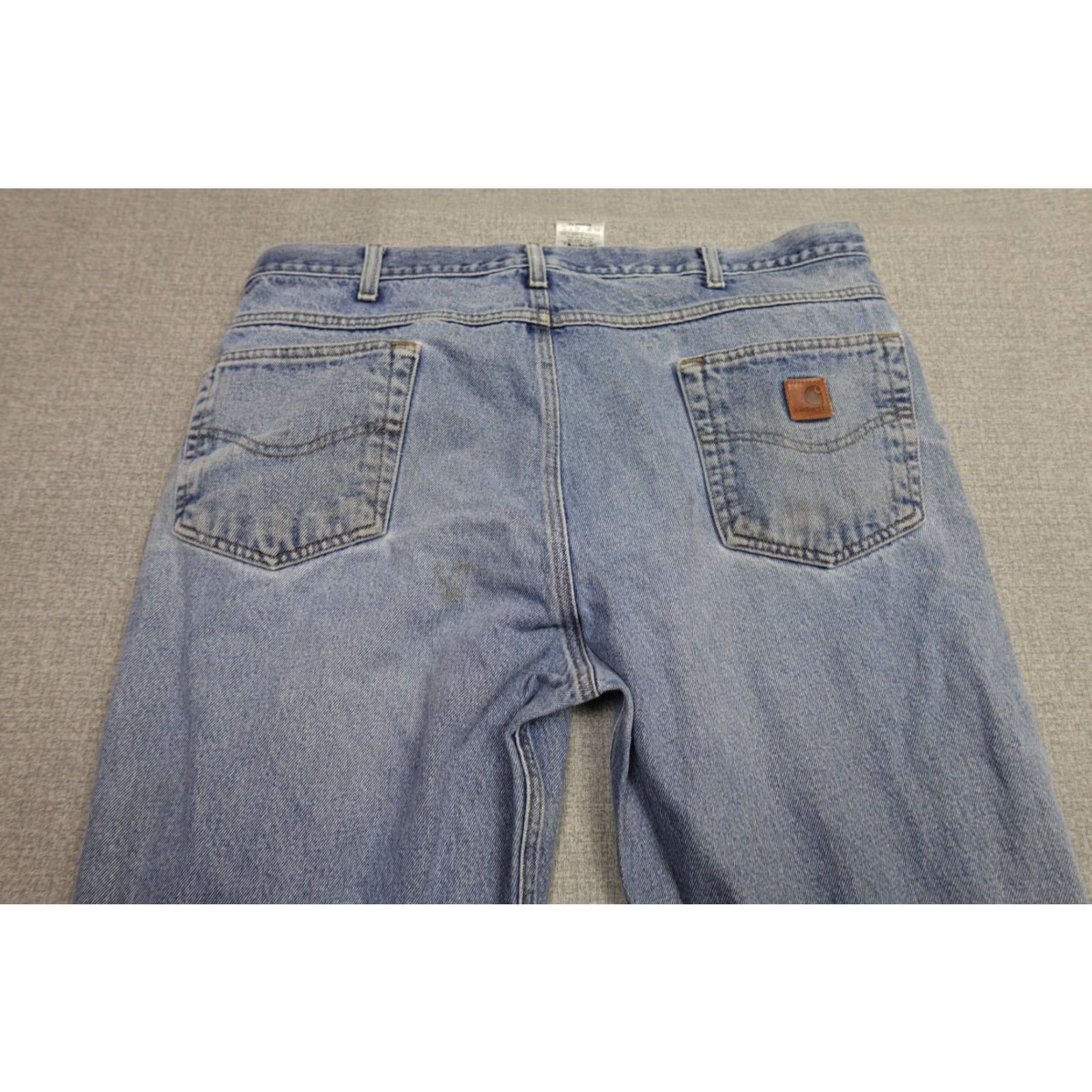 Carhartt Carhartt Jeans Mens 40x30 Blue Relaxed Fit Regular Fit Light Wash Denim Straight 5-Pocket USA B17 DST Men’s Jeans Size US 40 / EU 56 - 5 Thumbnail