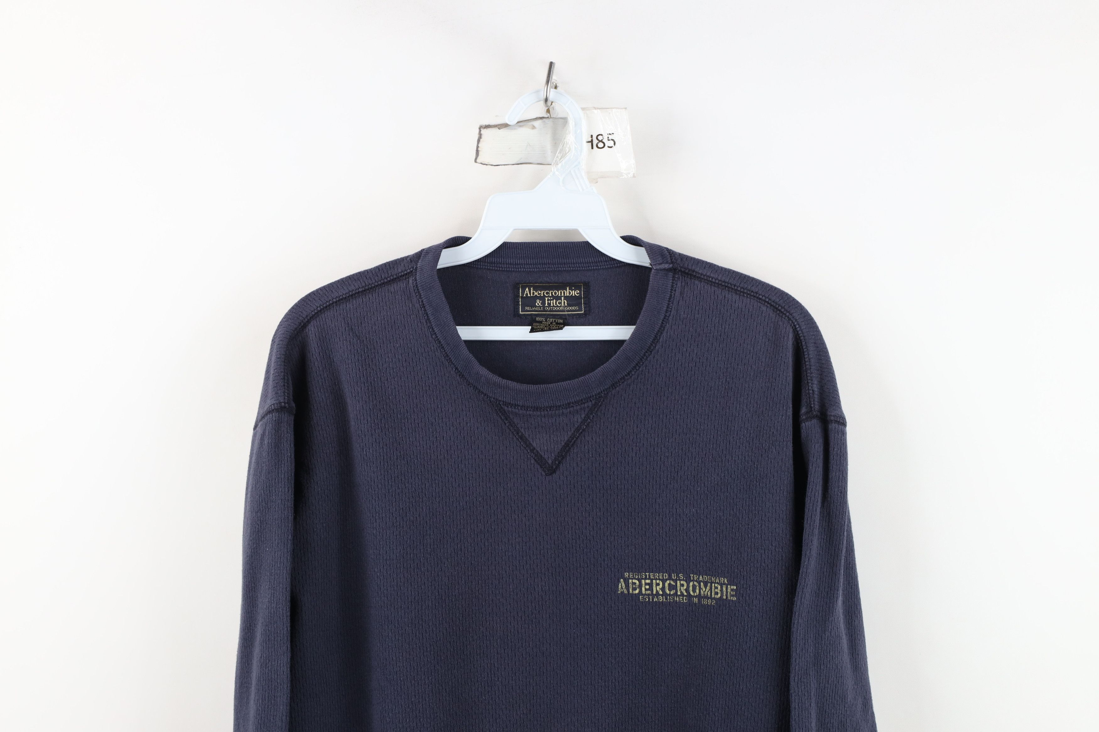 Abercrombie & Fitch Vintage 90s Y2K Abercrombie & Fitch Waffle Knit T-Shirt Size US L / EU 52-54 / 3 - 2 Thumbnail