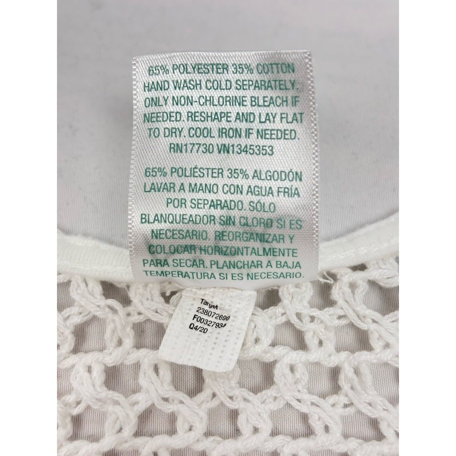 Target Basics Kona Sol Women's White Mesh Swimsuit Cover Up S Size ONE SIZE - 5 Thumbnail