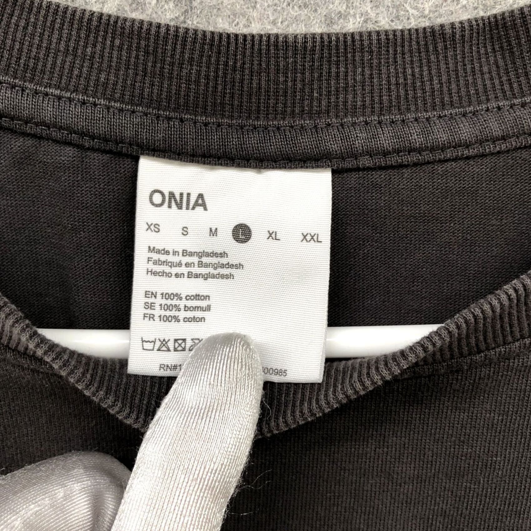 Onia Onia Cropped T Shirt Womens Large L Dark Gray Crewneck Short Sleeve Relaxed Size L / US 10 / IT 46 - 5 Thumbnail