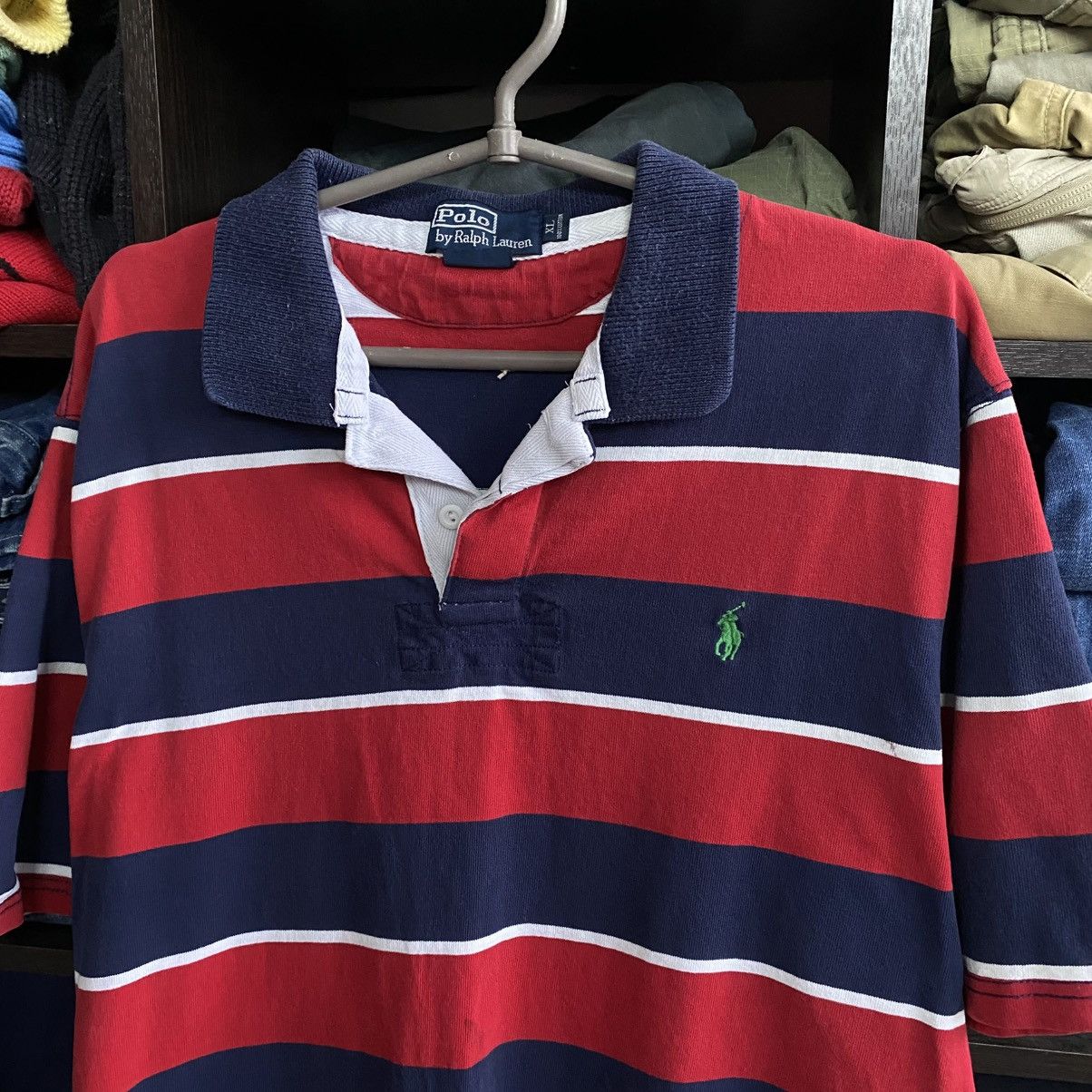 Polo Ralph Lauren Vintage Polo Ralph Lauren small pony multicolour polo Size US XL / EU 56 / 4 - 2 Thumbnail