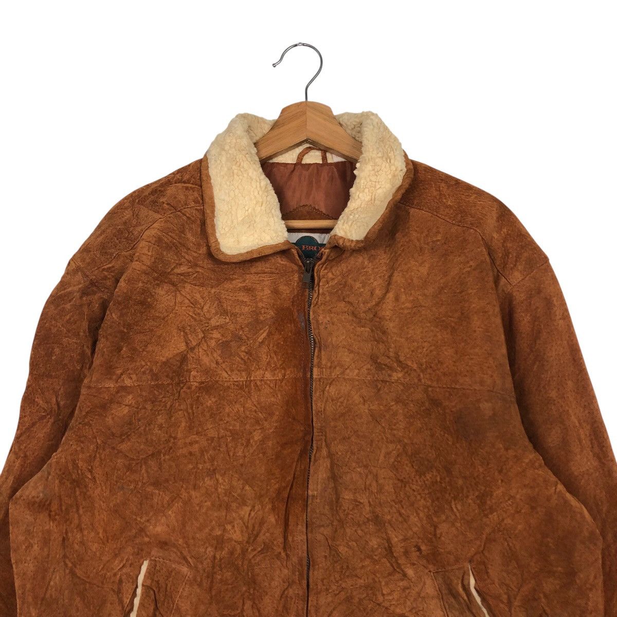 Japanese Brand 📌Vtg Biker Leather Jacket Out Brook Fur Collar Issey Miyake Size US L / EU 52-54 / 3 - 4 Thumbnail
