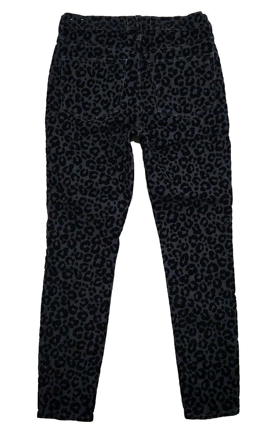 Madewell Madewell Midrise Skinny Leopard Pants Size 27 Black skinny Size 27" / US 4 / IT 40 - 2 Thumbnail