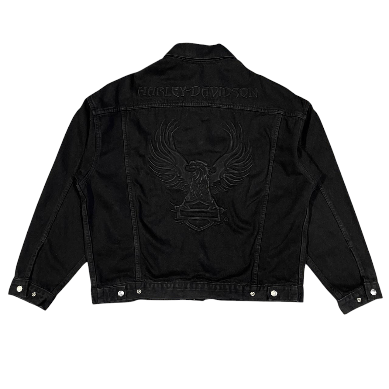 Harley Davidson Vintage Harley Davidson Denim Trucker Jacket Size US XL / EU 56 / 4 - 1 Thumbnail
