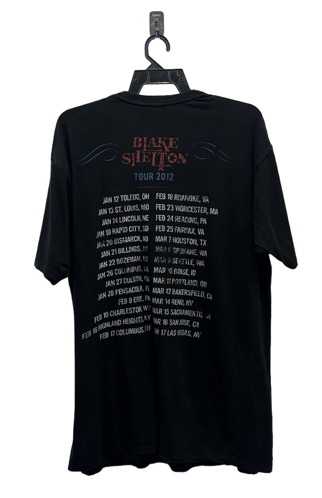 Band Tees BLAKE SHELTON TOUR 2012 SHIRT Size US XL / EU 56 / 4 - 2 Thumbnail