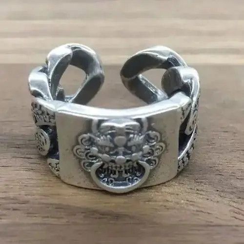 Other 925 Sterling Silver PIXIU Vintage Adjustable Ring Size ONE SIZE - 3 Thumbnail