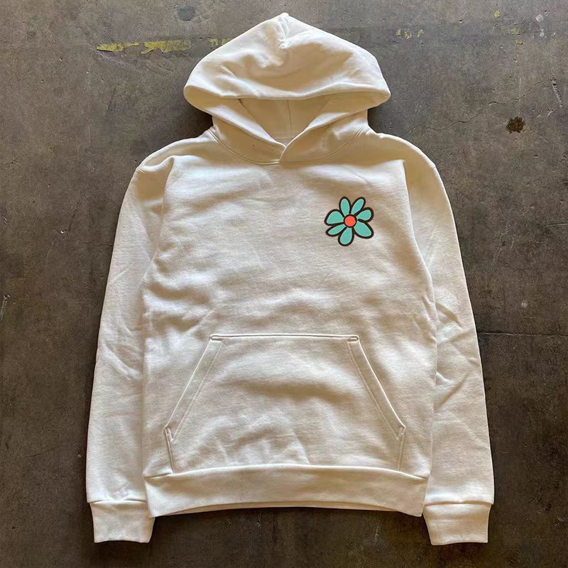 Japanese Brand × Vintage White washed retro floral print hoodie y2k Size US L / EU 52-54 / 3 - 2 Thumbnail