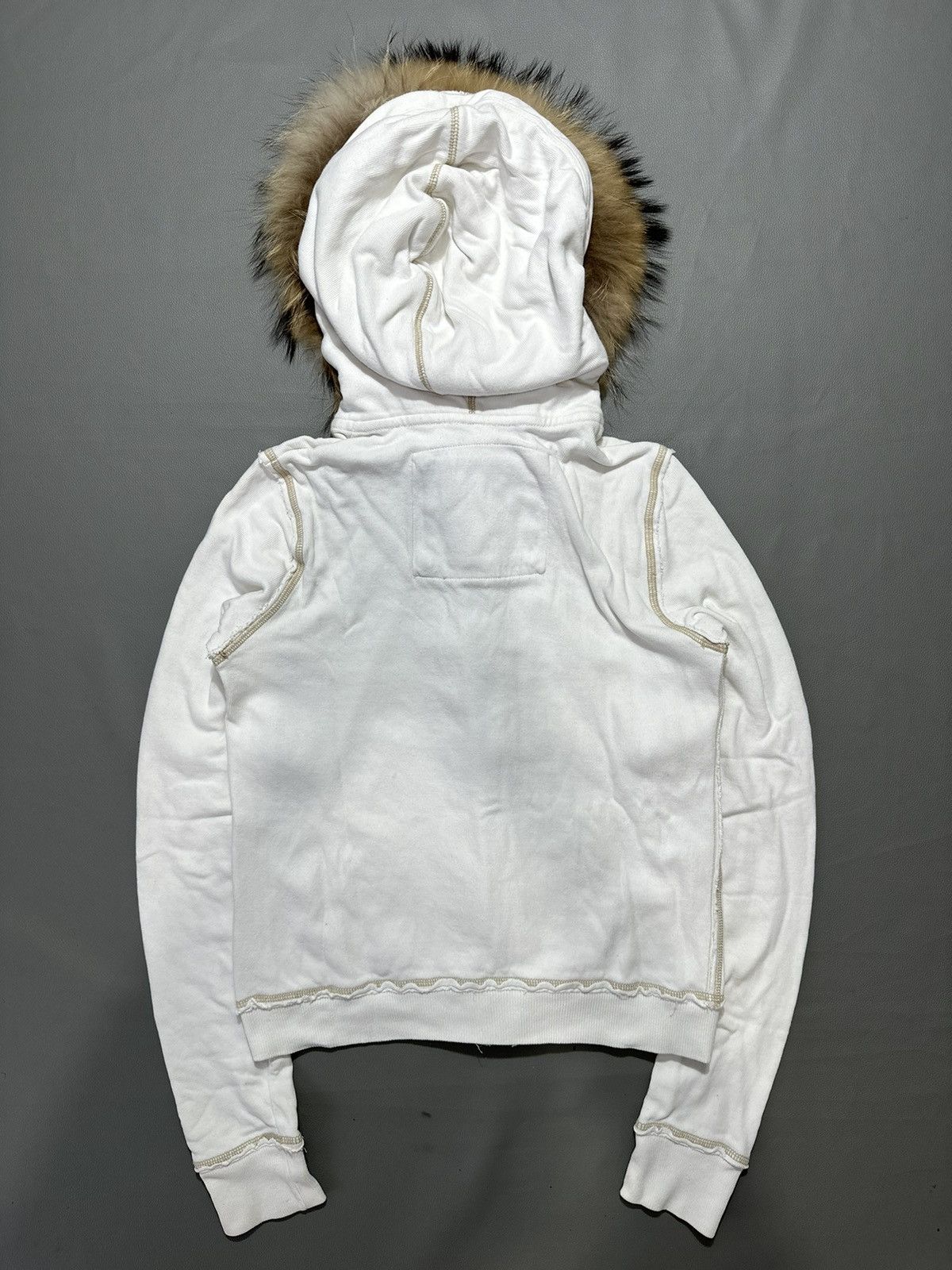Abercrombie & Fitch VINTAGE DISTRESSED ABERCROMBIE CENTER LOGO FUR ZIP HOODIE Size US S / EU 44-46 / 1 - 2 Thumbnail