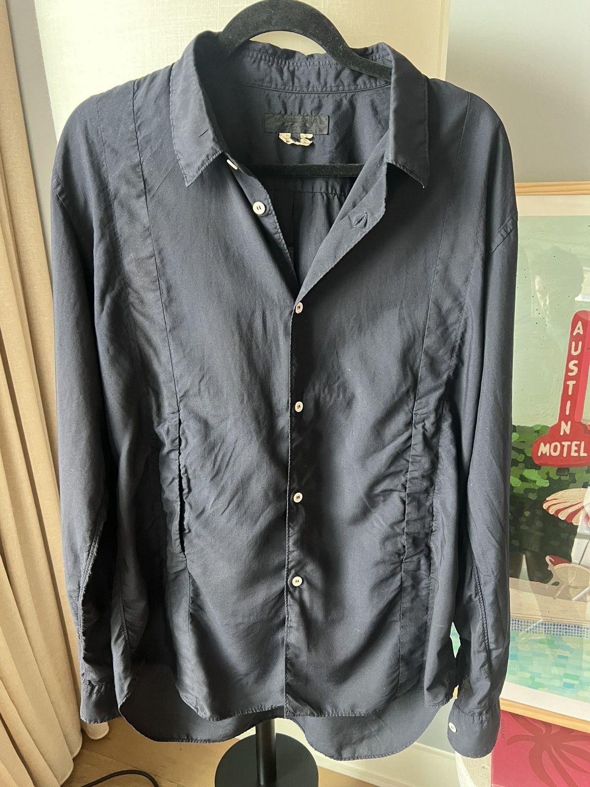 Comme des Garcons Comme Des Garcons Gomme Deux - Dark Navy Blue Shirt Size US L / EU 52-54 / 3 - 3 Thumbnail