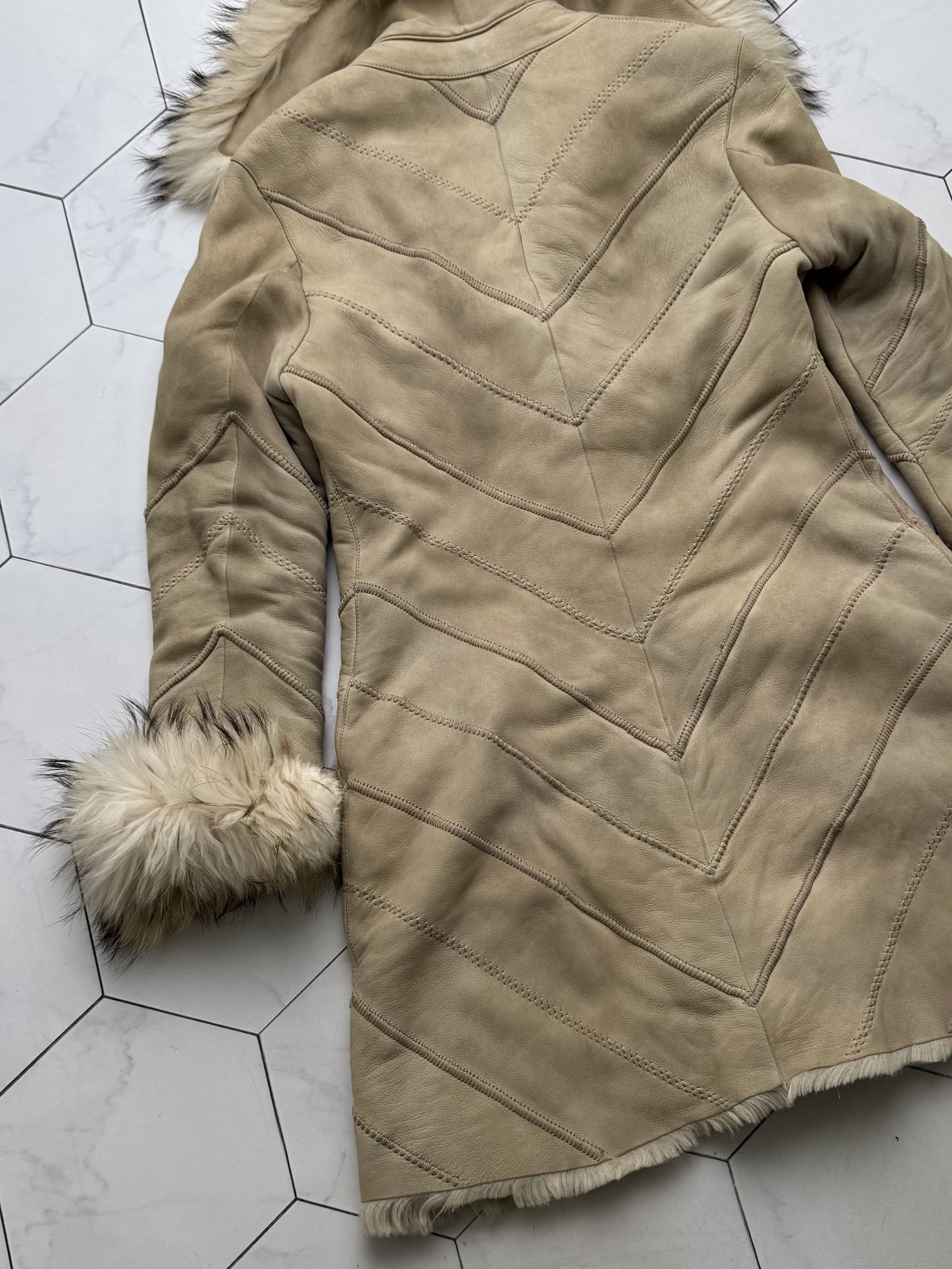 Vintage Vintage Real Sheepskin Coat Shearling Hooded Leather Coat Size M / US 6-8 / IT 42-44 - 14 Thumbnail