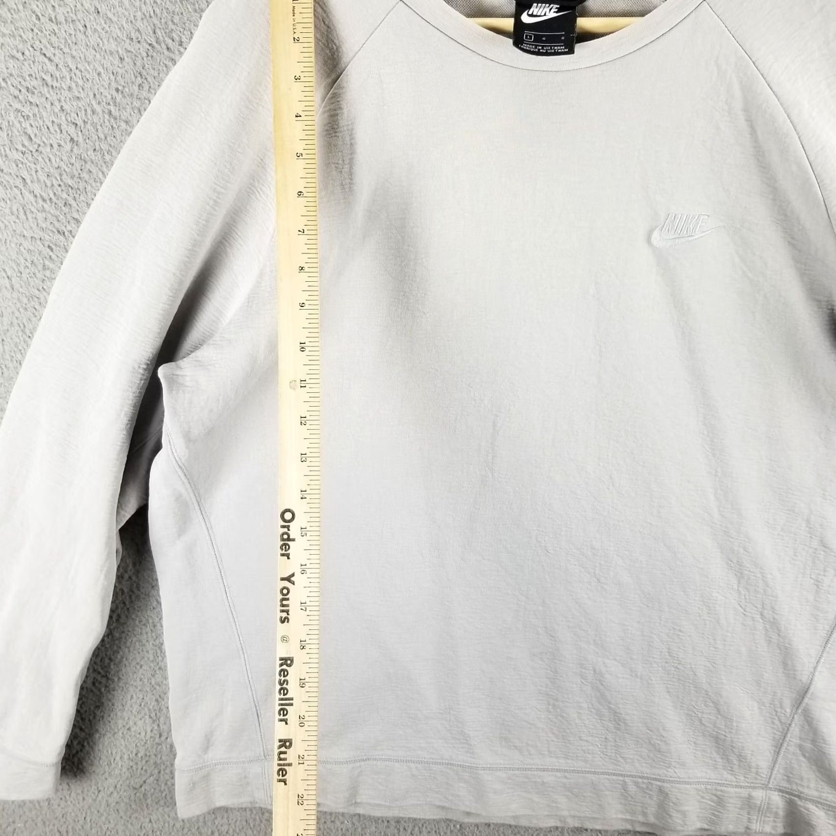 Nike Nike Air Sweatshirt Men L Crewneck Pullover Gray Cotton Blend Logo Embroidered Sports 2010-2019 AR3163-012 Size US L / EU 52-54 / 3 - 4 Thumbnail