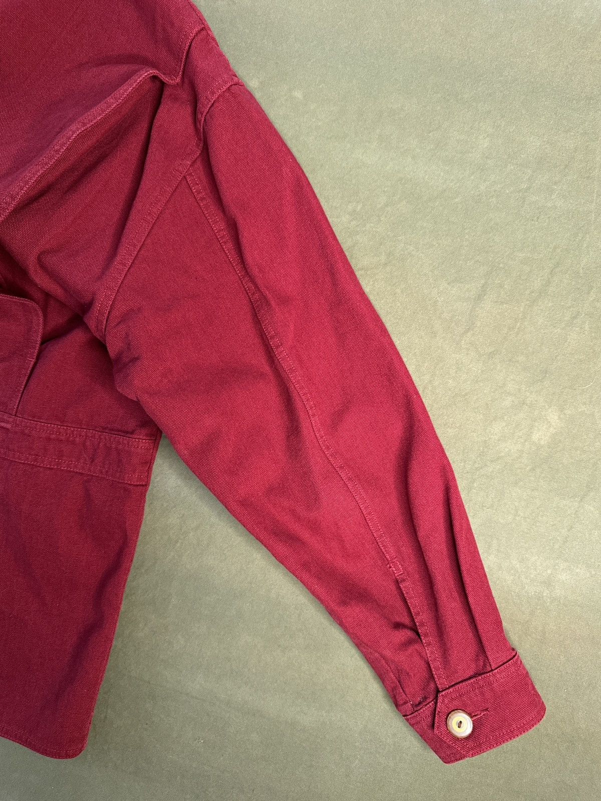 Eddie Bauer Vintage Eddie Bauer Canvas Red Chore Jacket Corduroy Collar Size US XL / EU 56 / 4 - 10 Thumbnail