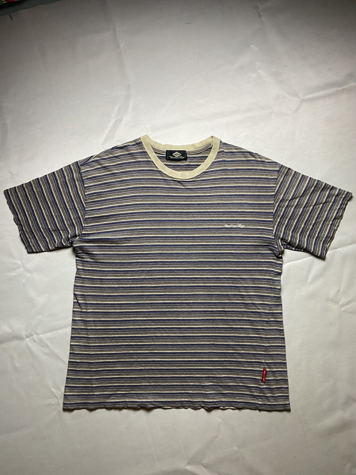 RARE 💎 Vintage 80s Bronze Age Skate Wear Stripes Tee