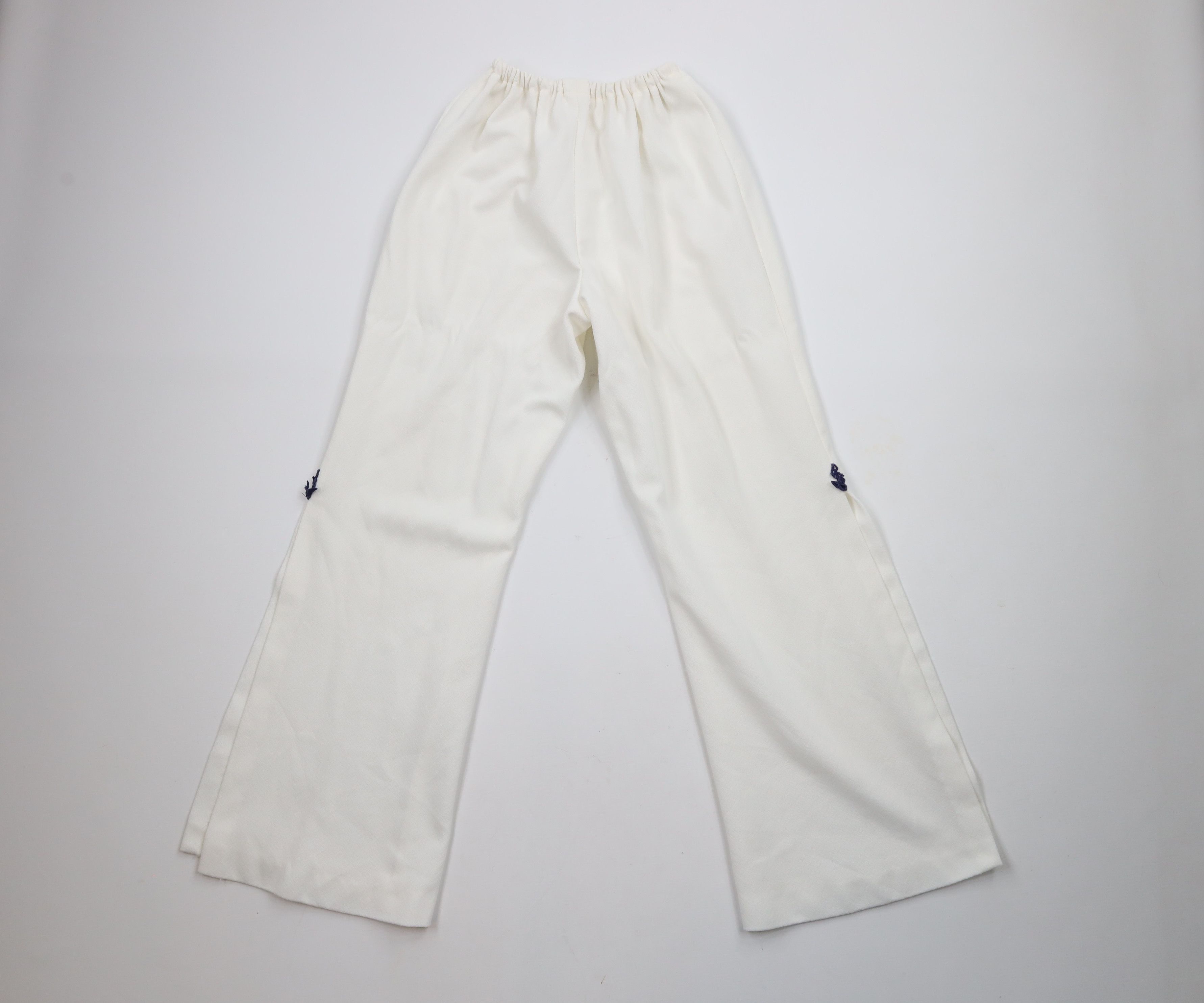 Vintage Vintage 60s 70s Streetwear Side Slit Knit Bell Bottoms Pants Size 22" - 1 Thumbnail