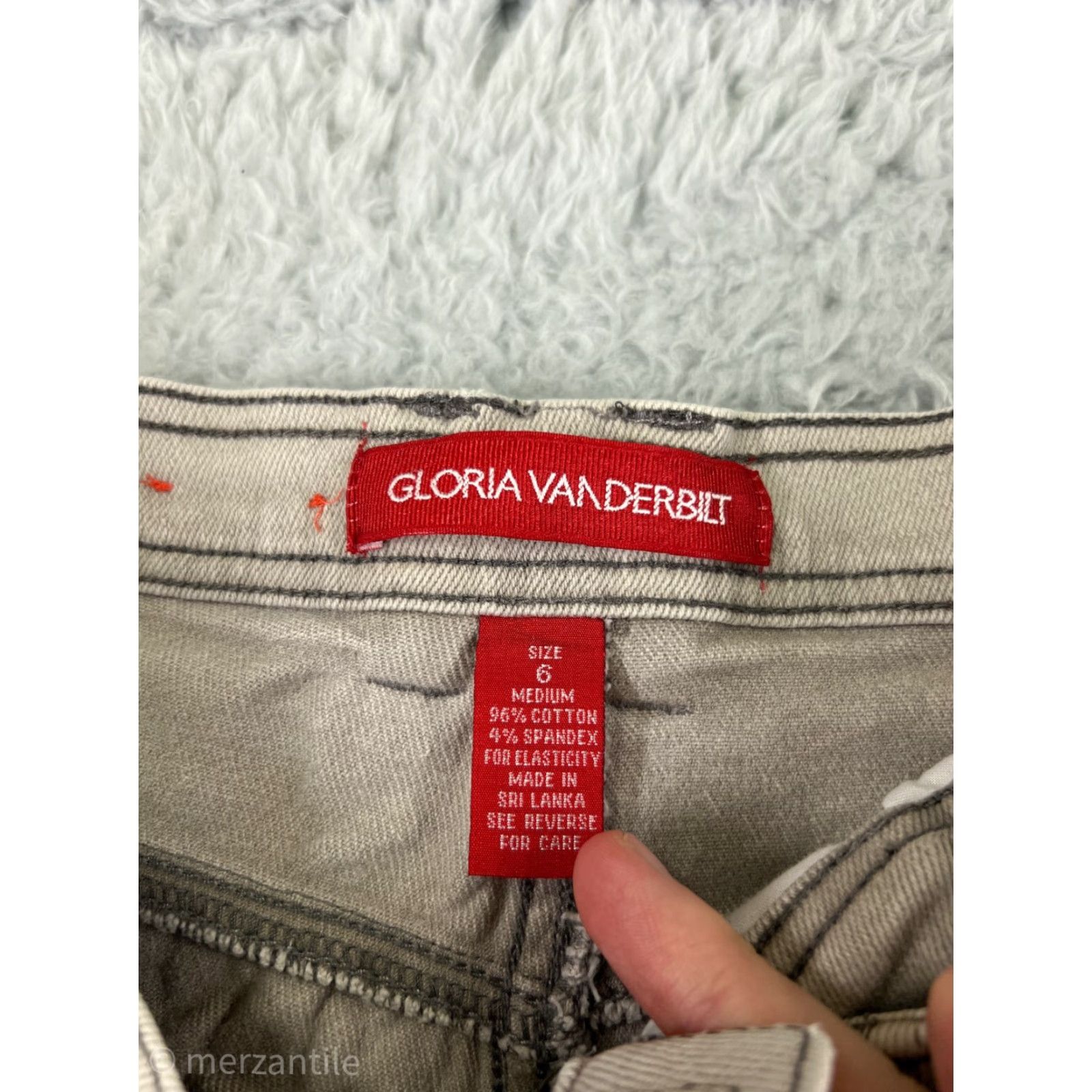 Gloria Vanderbilt Gloria Vanderbilt Jeans Women's 6 Beige Denim Straight Mid Rise 5-Pocket Stretch Womens Size 28" / US 6 / IT 42 - 4 Thumbnail