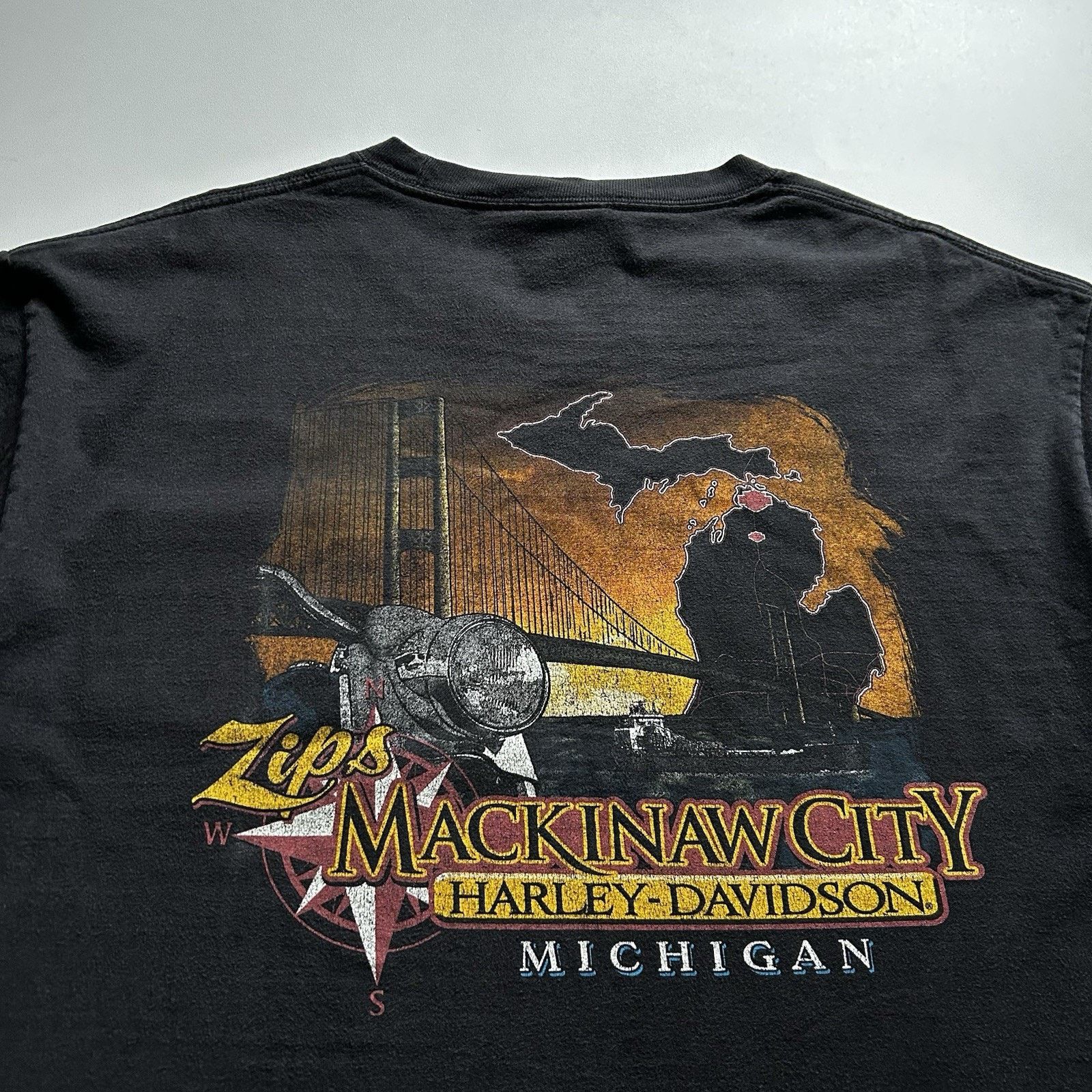 Harley Davidson × Vintage Vintage Harley Davidson Pocket T-Shirt XL Faded Y2K Art Rare Size US XL / EU 56 / 4 - 2 Thumbnail