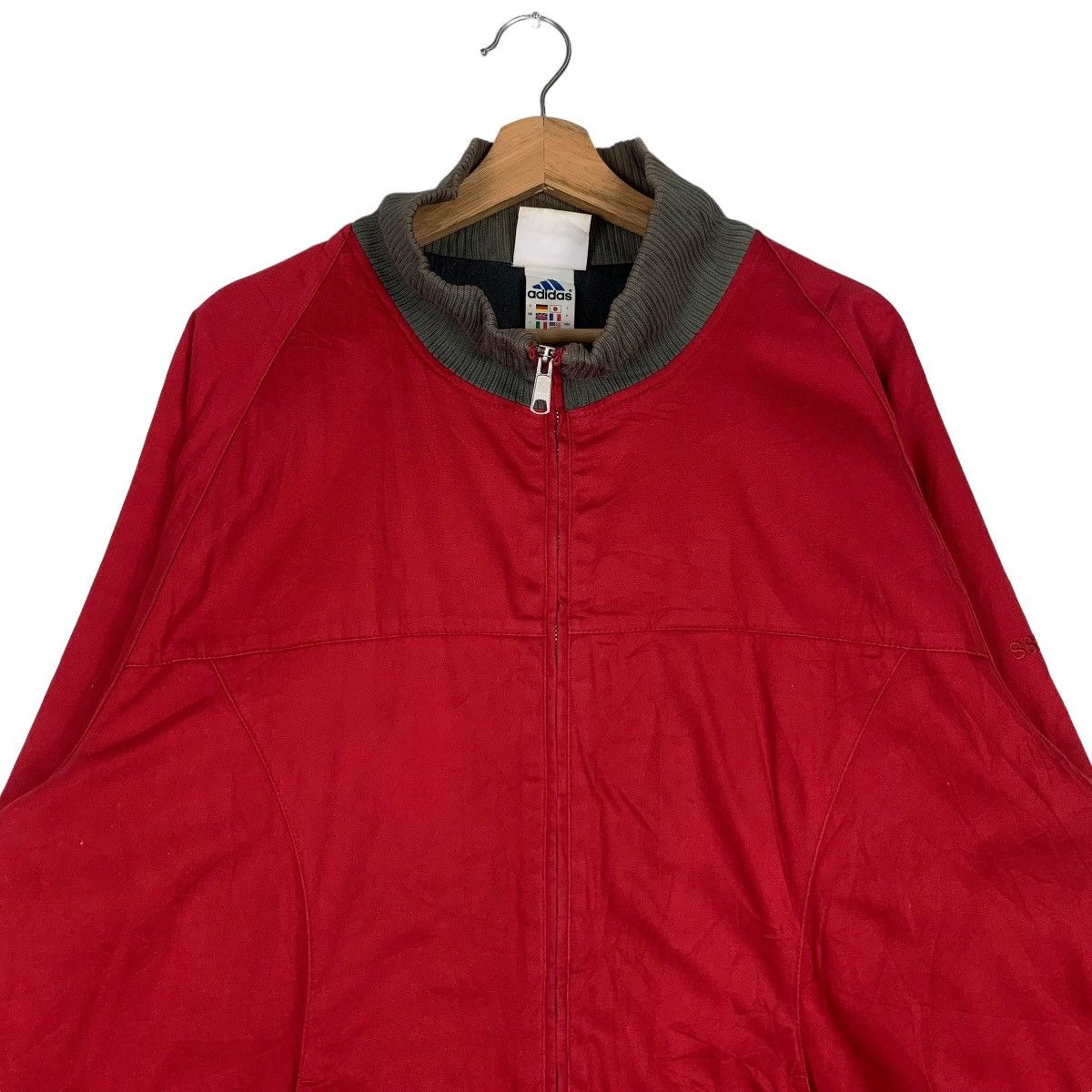 Adidas ADIDAS Red Jacket #0537-C25 Size US XL / EU 56 / 4 - 2 Thumbnail