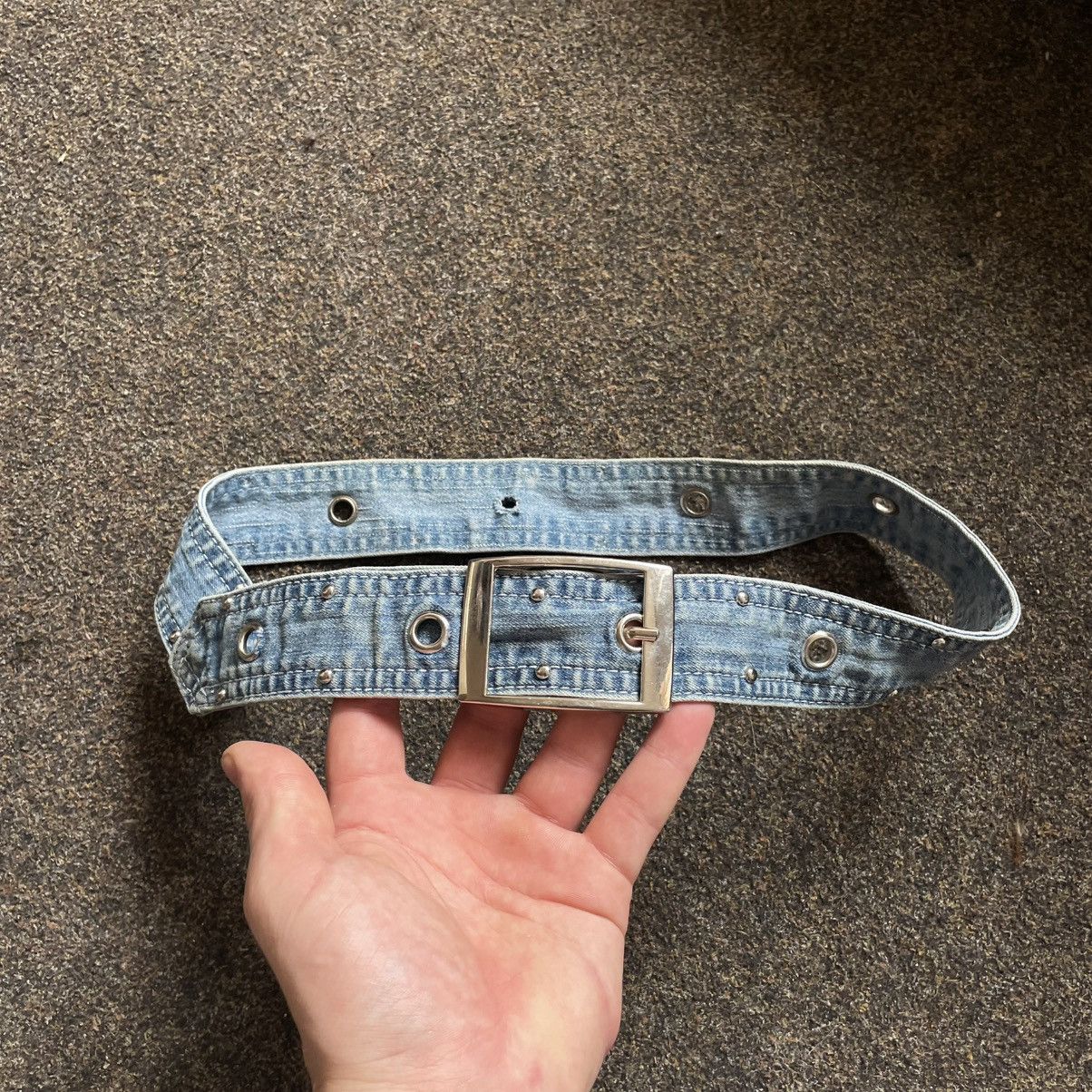Vintage Vintage 90s Japanese Denim Belt Archive Goth Alt Graphic OS Size ONE SIZE - 2 Thumbnail