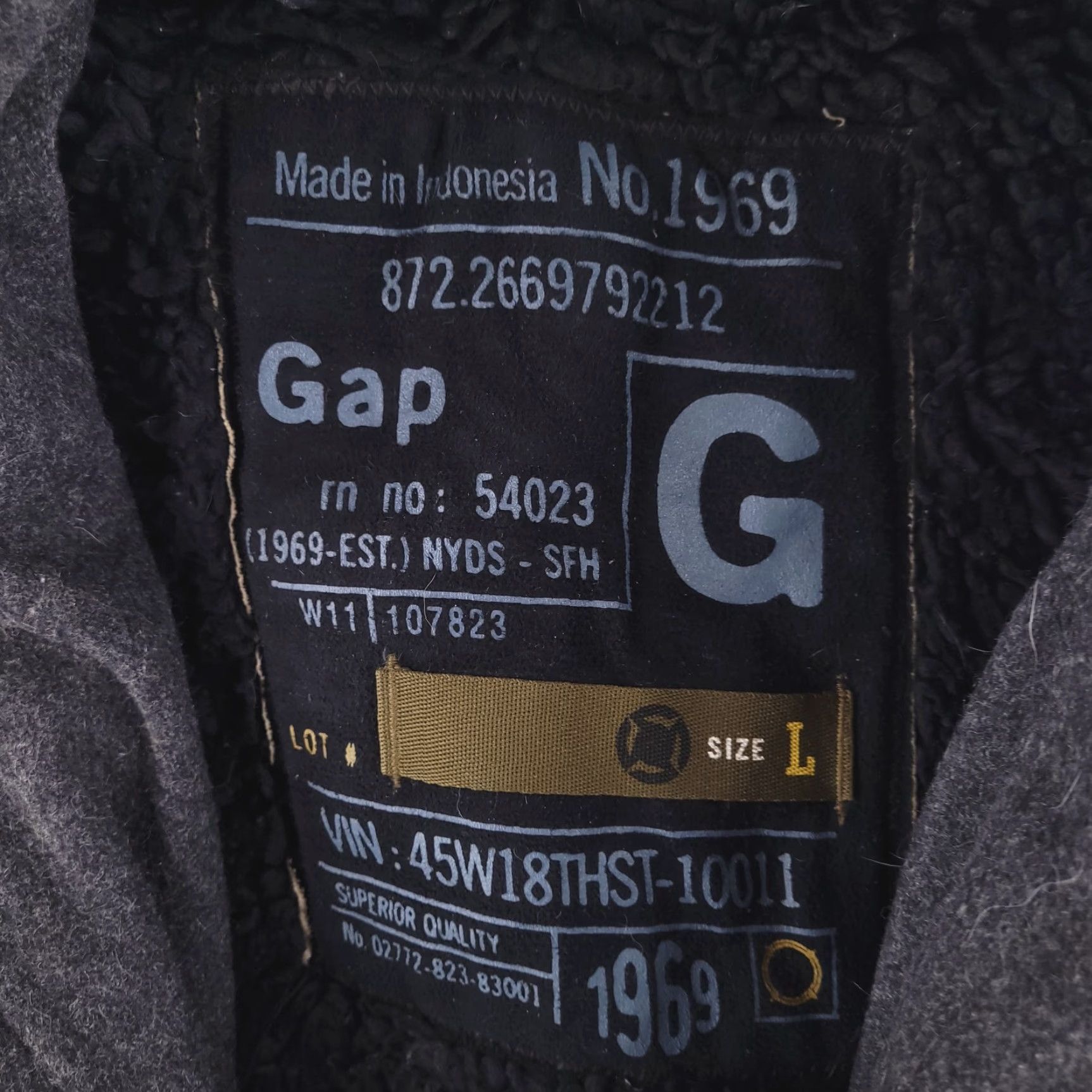 Gap VINTAGE Gap Wool Coat Mens L Gray Overcoat Military Premium VIN Size US L / EU 52-54 / 3 - 2 Thumbnail
