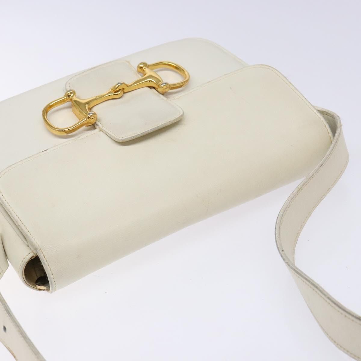 Celine CELINE Shoulder Bag Leather Gold White Size ONE SIZE - 6 Thumbnail