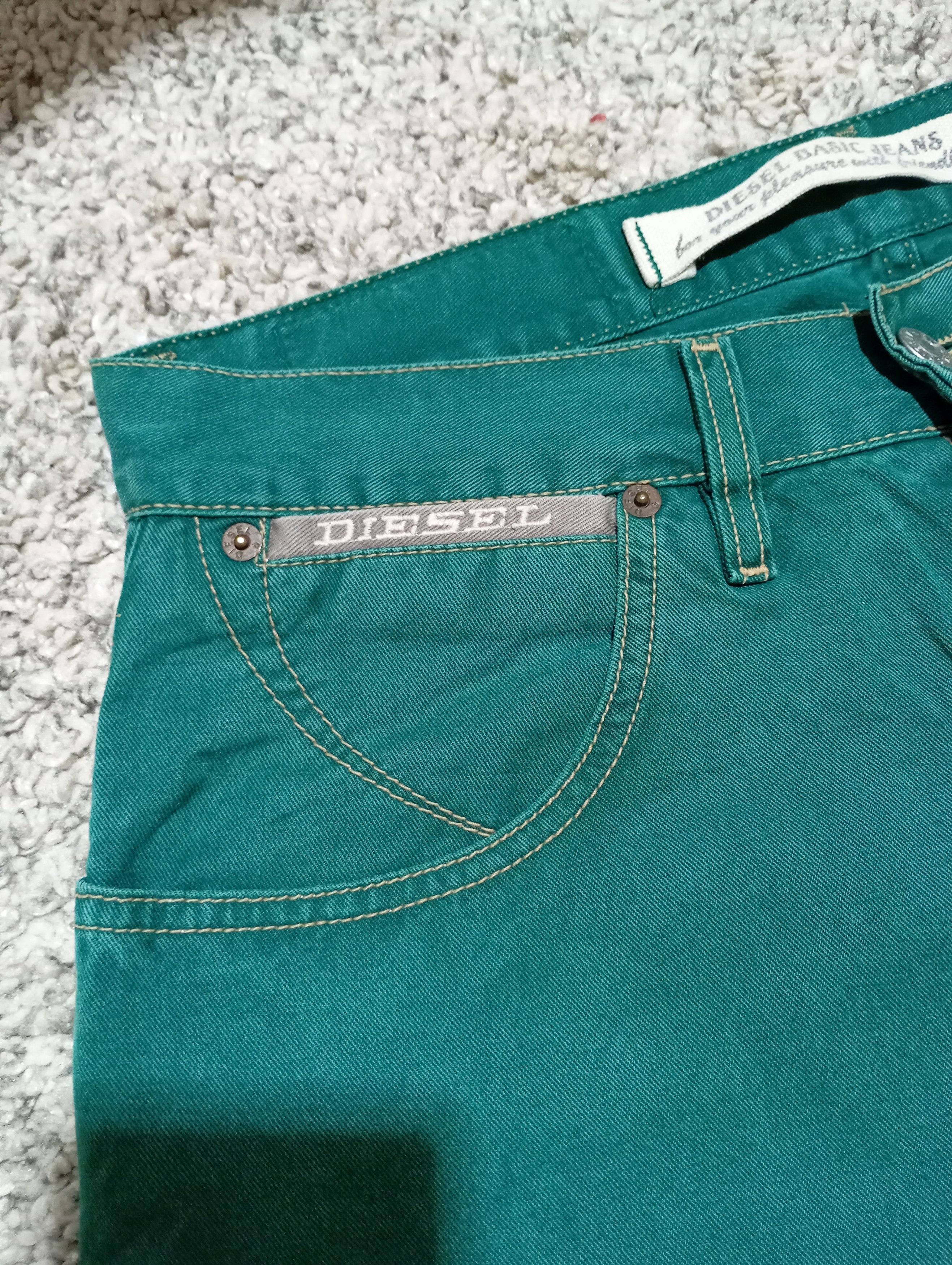 Diesel Vintage 90s Diesel Baggy Skate Denim Pant Perfect Green Hype Size US 33 - 4 Thumbnail