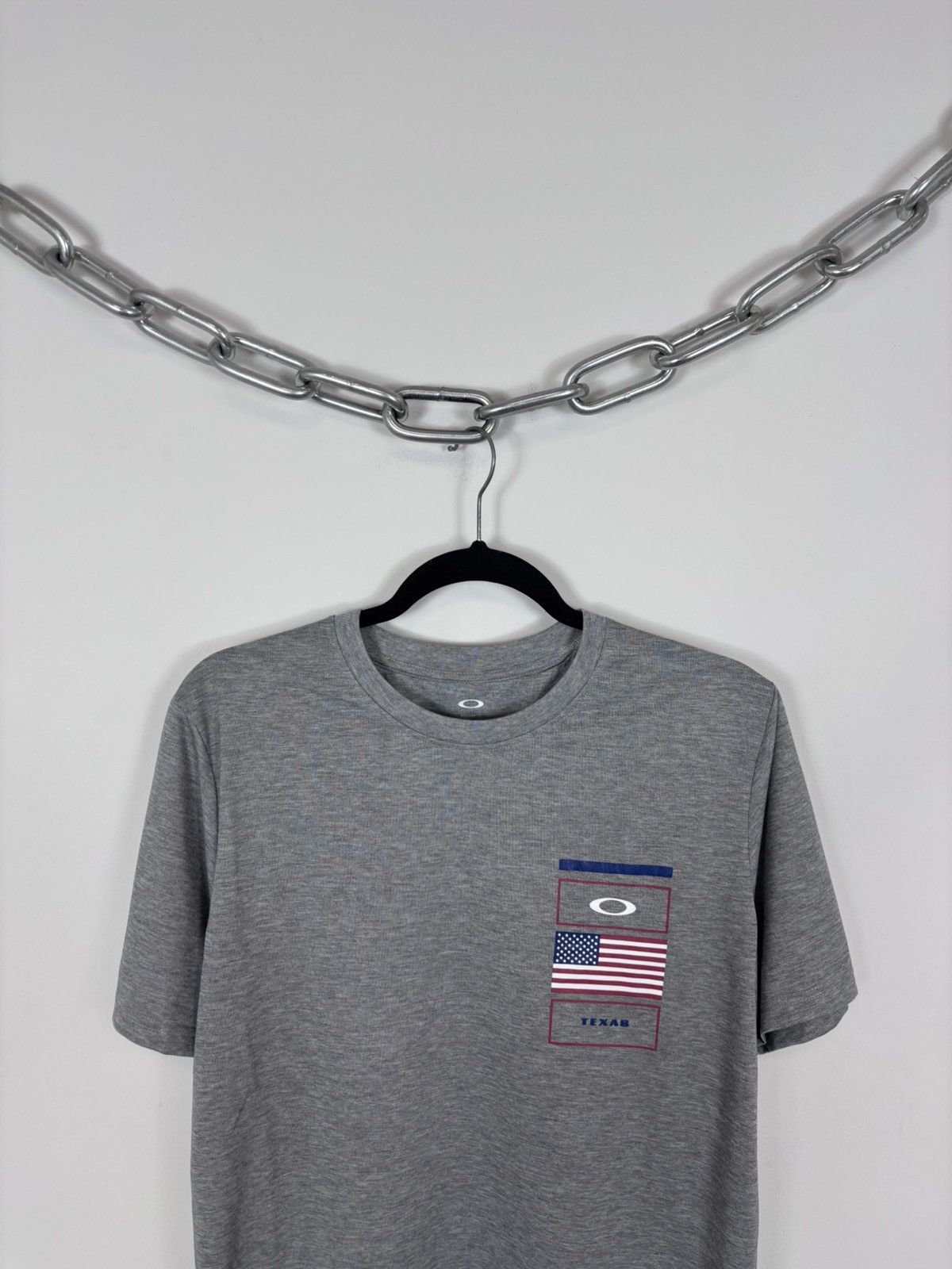 Oakley Oakley Gray Melange NWT Texas USA T-Shirt Tee Men’s Big Logo Size US S / EU 44-46 / 1 - 5 Thumbnail