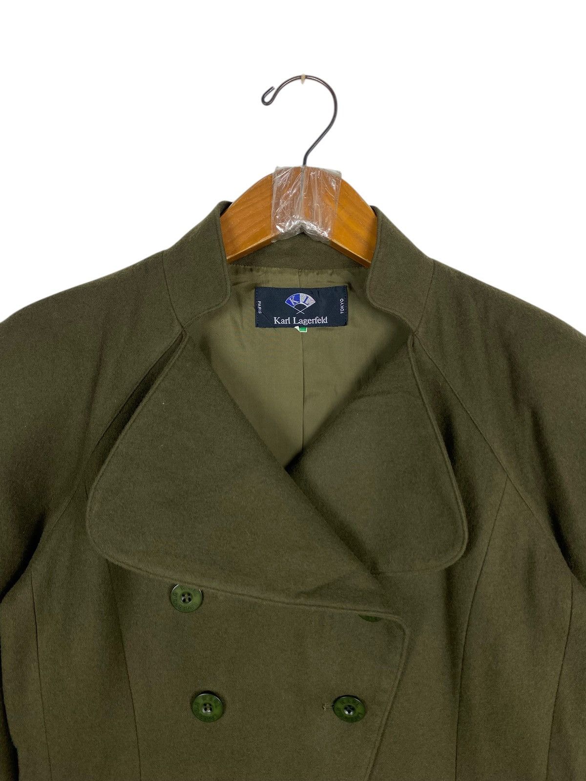Karl Lagerfeld Karl Lagerfeld Double-Breasted Military Style Peplum Blazer Size S / US 4 / IT 40 - 4 Thumbnail