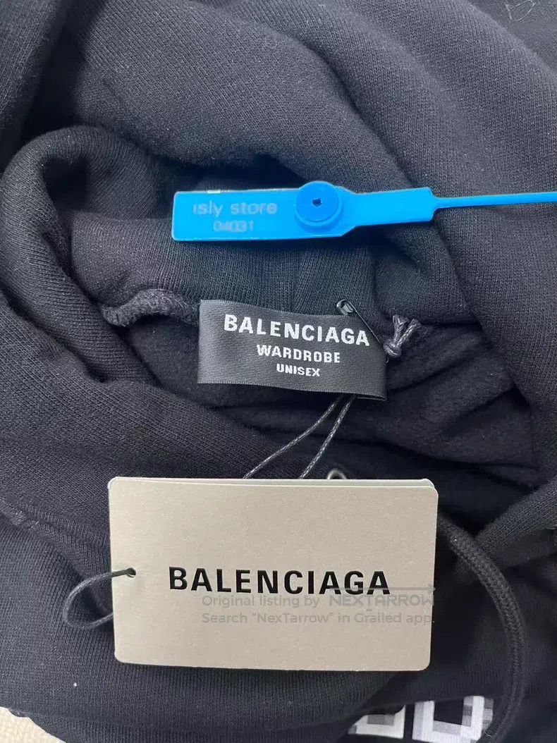 Balenciaga Balenciaga Letter Logo Pattern Hooded Long Sleeve Sweatshi Size XL / US 12-14 / IT 48-50 - 4 Thumbnail
