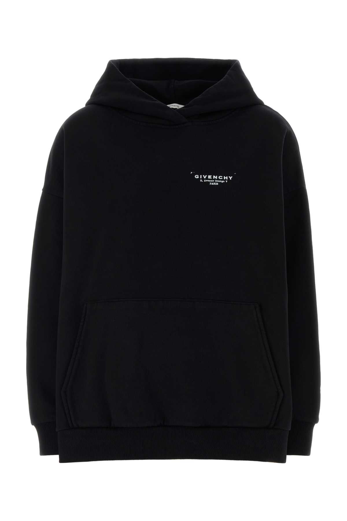 Givenchy Black Cotton Oversize Sweatshirt Size XS / US 0-2 / IT 36-38 - 1 Thumbnail