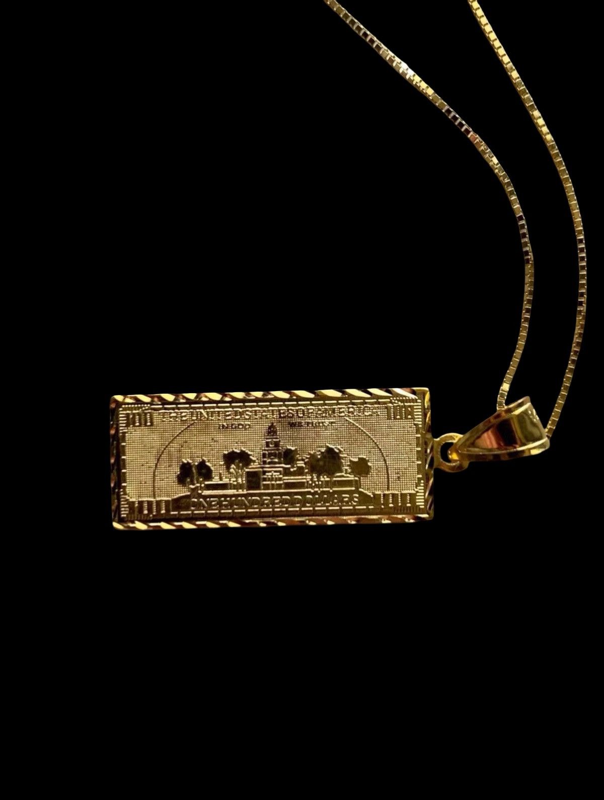 Supreme Supreme 100 Dollar Bill 14K Gold Pendant Size ONE SIZE - 4 Thumbnail