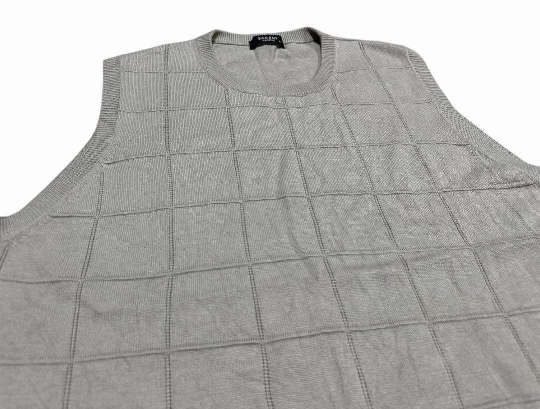 Yohji Yamamoto 🔥Vintage Yohji Yamamoto Y’Saccs Grid Knit Sleeveless Shirt Size US L / EU 52-54 / 3 - 2 Thumbnail