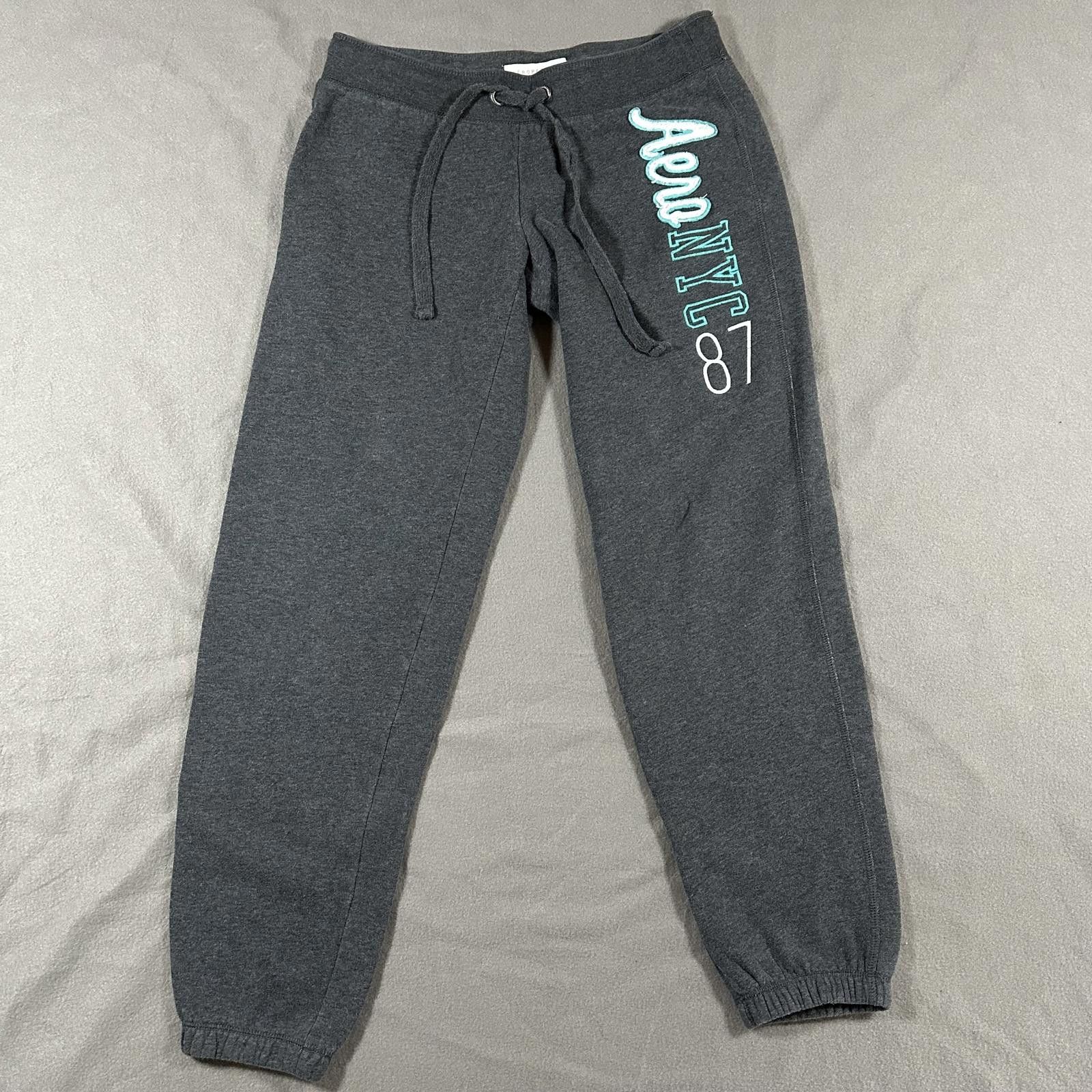 Aeropostale Aeropostale Women’s Sweatpants Gray Blue Y2K Size 28" / US 6 / IT 42 - 1 Thumbnail
