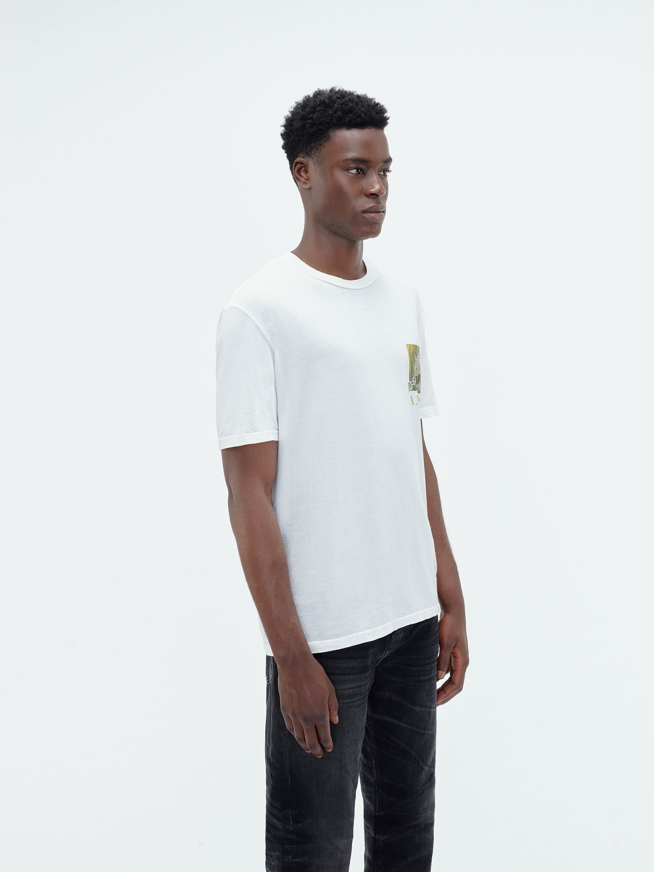 Amiri o1w1db10325 Leopard Short Sleeve T-Shirt in White Size US S / EU 44-46 / 1 - 4 Thumbnail