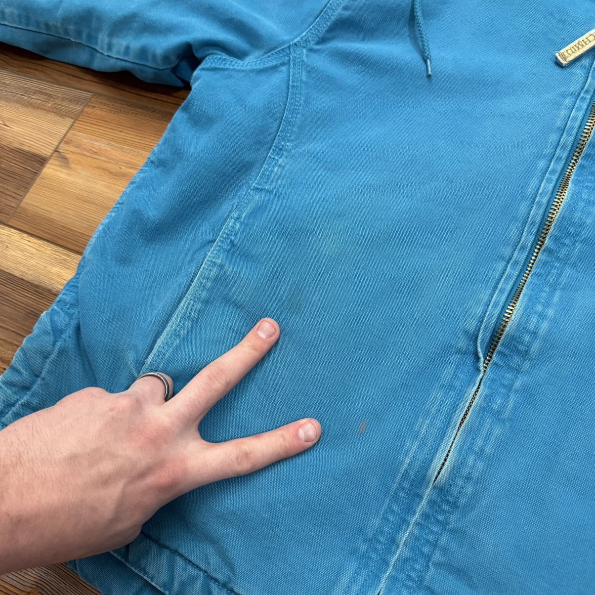 Other Vintage Blue Schmidt Carhartt Style Work Zip Up Jacket Size US M / EU 48-50 / 2 - 3 Thumbnail